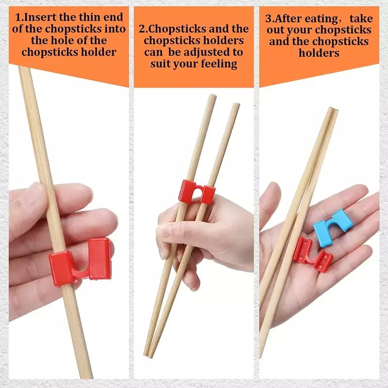 5/6/8PCS Reusable Chopstick Helpers Training Chinese Chopstick Holder For Children Beginner Trainers Learner Kitchen Tableware