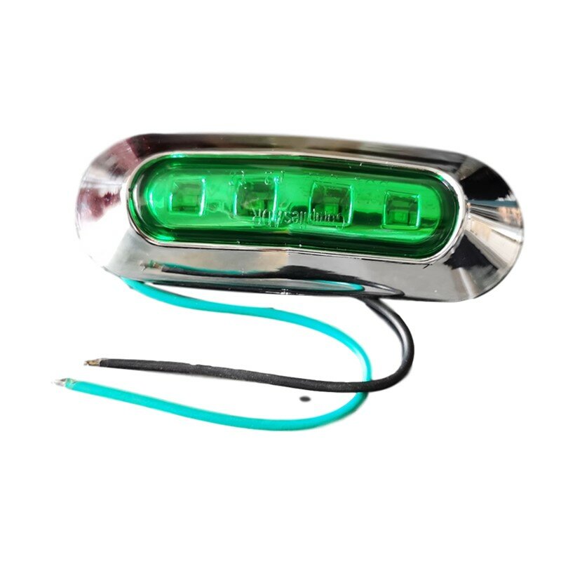 Feux de navigation LED pour bateau marin, pont de bateau, ponton d'arc étanche, lumières de yacht, rouge, vert, 12-24V, 2 pièces