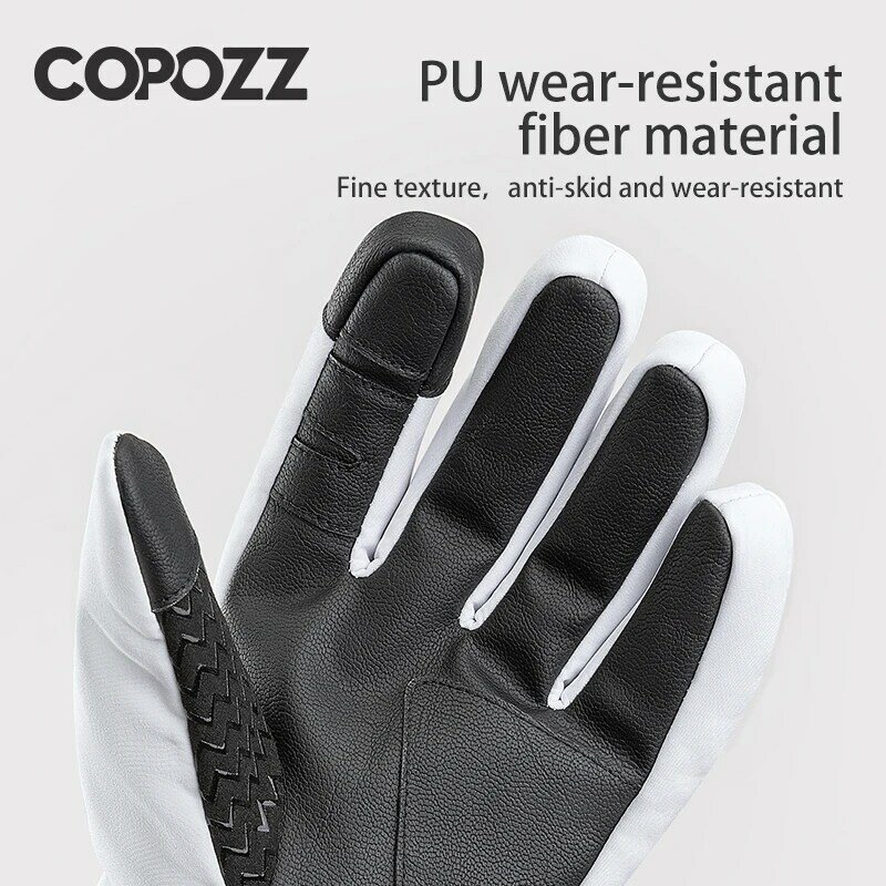 COPOZZ-guantes de esquí de invierno para hombre y mujer, manoplas térmicas cálidas con pantalla táctil, diafragma Hipora, 3M, para Snowboard