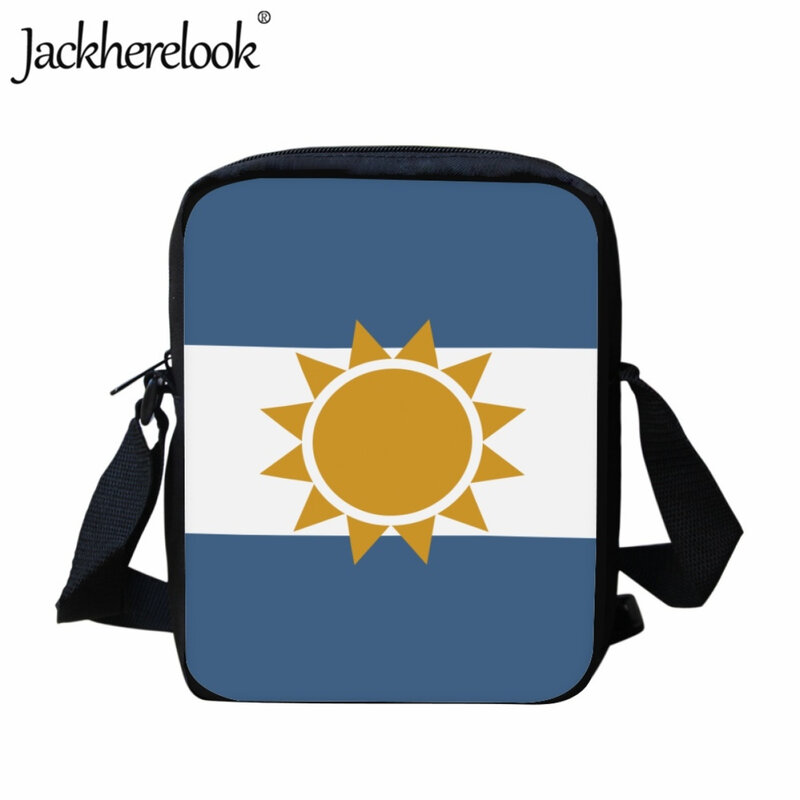 Jackherelook Kids Messenger Bag Casual Reis Kleine Capaciteit Schoudertas Argentinië Vlag Ontwerp Leerlingen School Lunch Tas