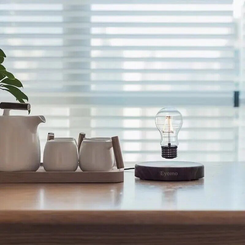 หลอดไฟ LED กระจกลอยลอยลอยสุดสร้างสรรค์ของตกแต่งโต๊ะทำงานบ้านของขวัญวันเกิดโต๊ะไฟกลางคืนแปลกใหม่