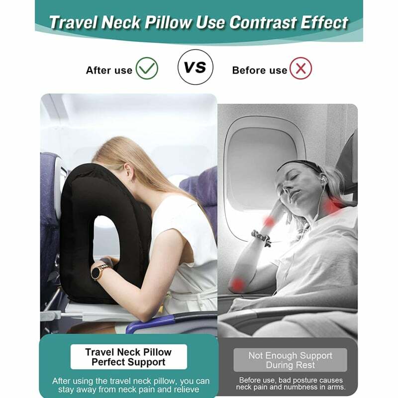 Надувной подголовник из ПВХ, подушки для поддержки подбородка для самолета, самолета, автомобиля, офиса, подушки для сна