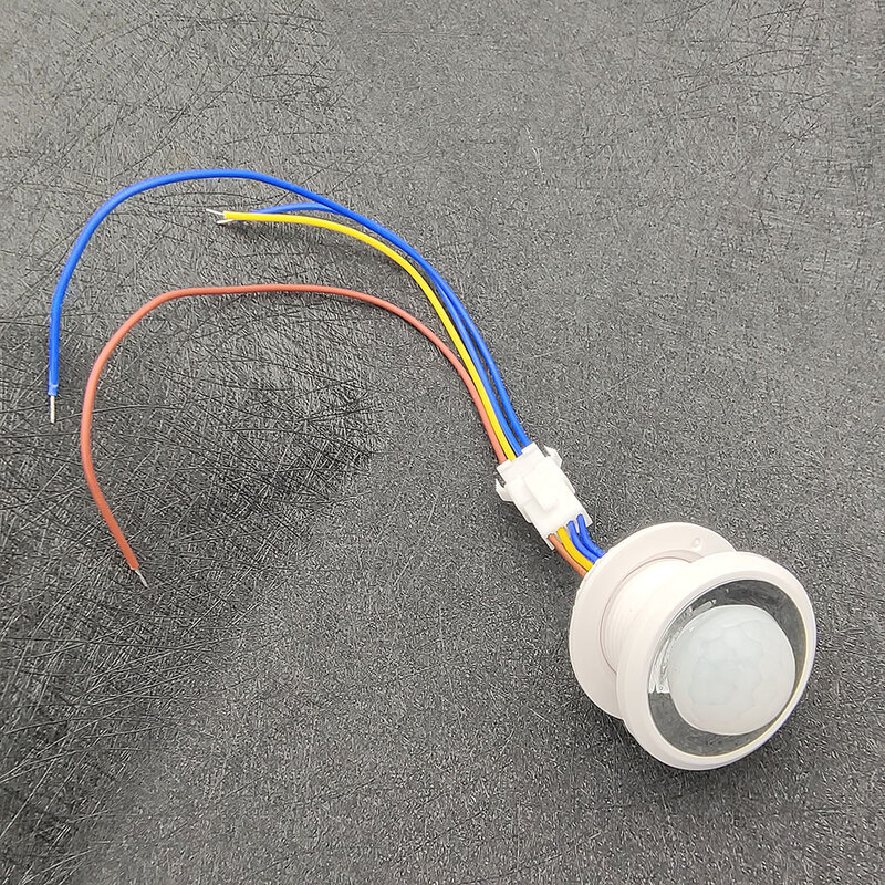 Infravermelho Motion Sensor Detector Interruptor, Delay Ajustável, Incorporado Corpo Humano, LED PIR, AC 85V-265V