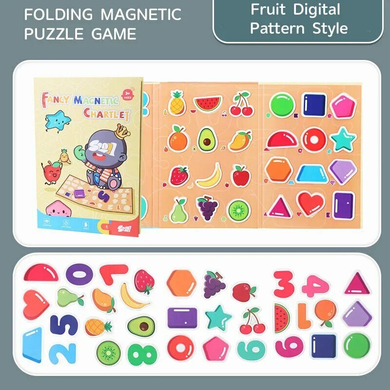 Magnetic Advanced Puzzle Stickers para Crianças, Educação Infantil, Jardim de Infância, Iluminação, Cognição, Meninos e Meninas Brinquedos