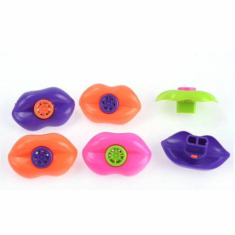 Plastic Lip Whistles for Kids, cores sortidas, decoração de aniversário, festa, brinquedos de presente, 15PCs