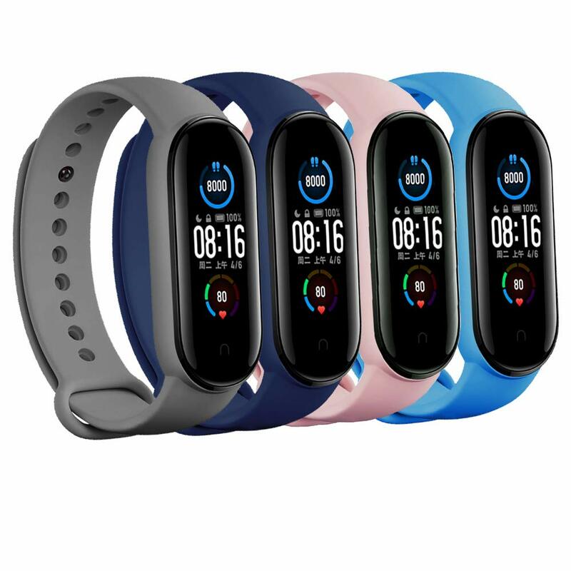 Silicone Watch Strap For Xiaomi Mi Band 7 6 5 4 3 Wristband Bracelet Wrist Straps MiBand 3/4 band5 band6 Smartwatch Accessories