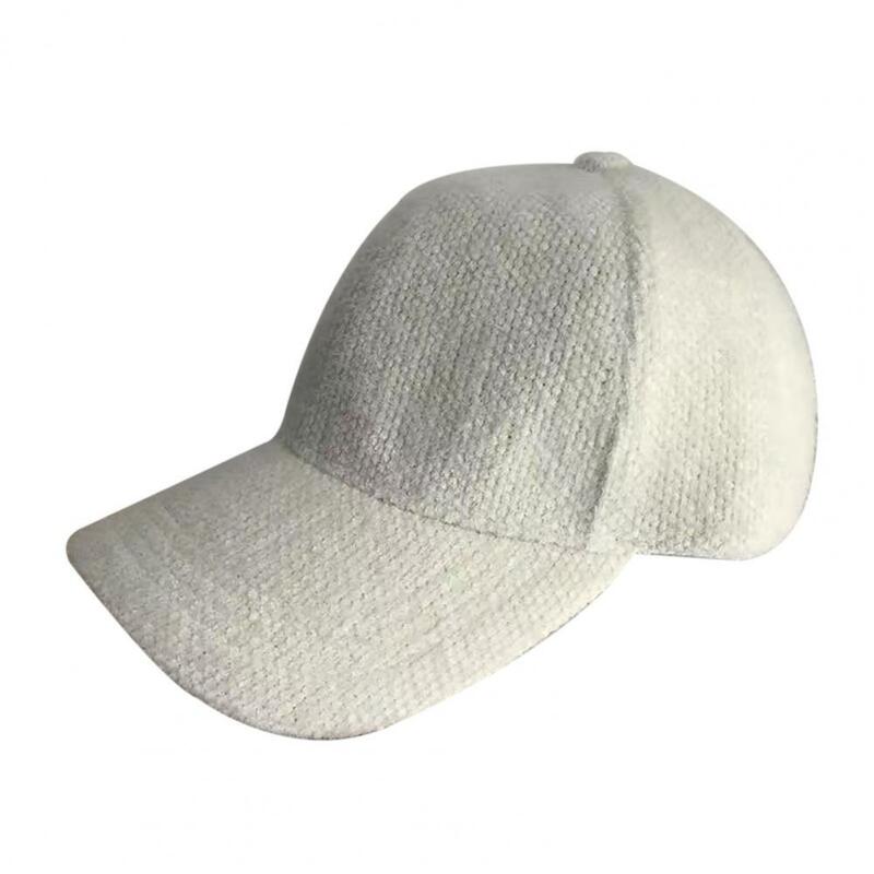 Kapelusz przeciwsłoneczny przytulna pluszowa czapka bejsbolówka na zimowe ciepło, dopasowana konstrukcja zapewniająca komfortową ochronę przed słońcem, stylowa dla mężczyzn