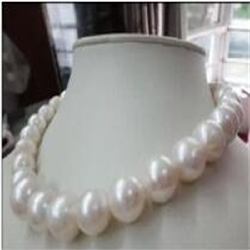 Collar de perlas blancas genuinas del Mar del Sur de Australia, 18 ", 12-15MM, envío gratis