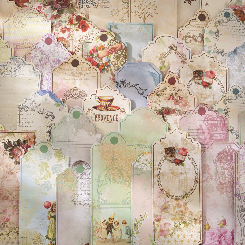 20 fogli Per confezione segnalibro a forma di carta collage angelo lettera manuale materiale collage decorativo Scrapbook fiori materiali