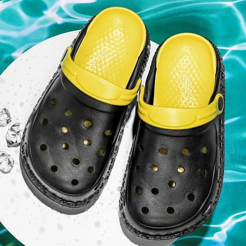 Sepatu Pantai Musim Panas Anak Uniseks Sandal Dalam Ruangan Antiselip Selop Anak Laki-laki Sandal Balita PVC Selop Sepatu Taman Anak-anak
