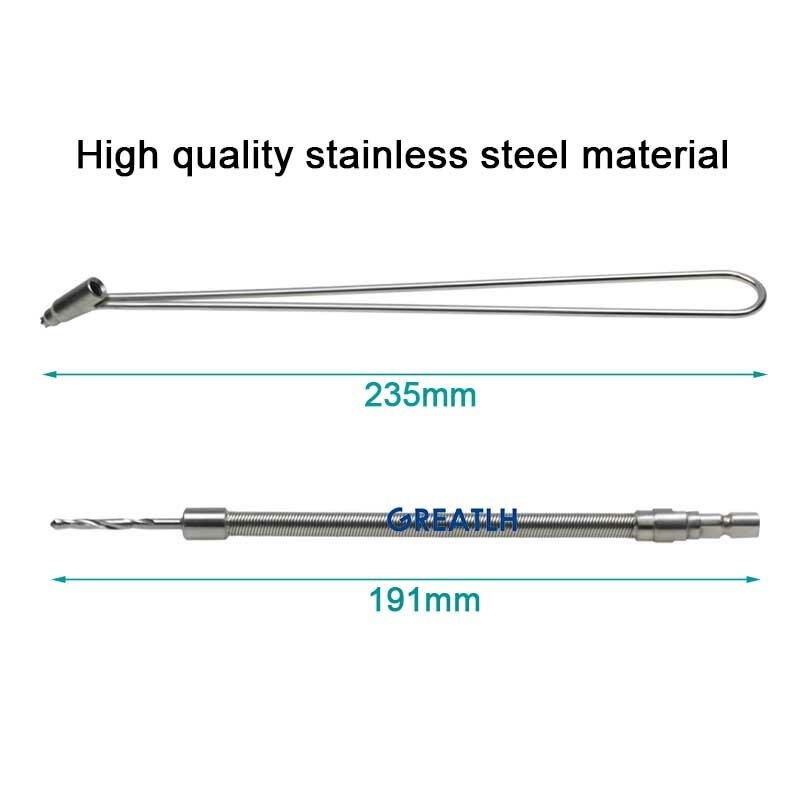 GREATLH Medical Drill Guide Sleeve 2.5mm Flexible Drill Bit Soft Drill Reconstruction Plate Tool Orthopedic Surgery Instrument