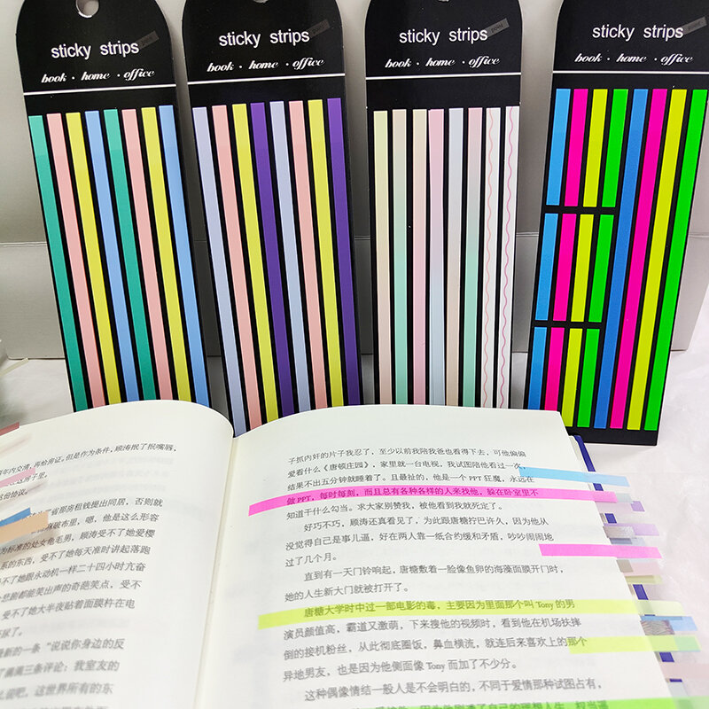 KindFuny 160 Sheets Transparent Sticky Notes Self-Adhesive Reading Annotation for Books Notepad Post It Memo Pad Index Tabs