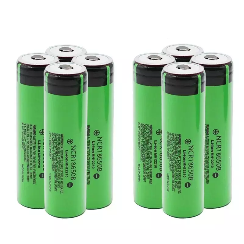 Bateria de lítio recarregável Adequado para Lanternas Panasonic, Original, Novo, 18650, Bateria Dica, 100% NCR18650B, 3.7V, 3400mAh