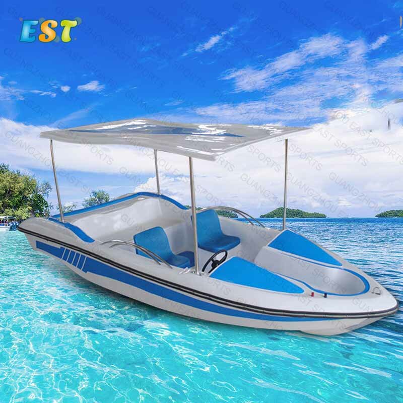 Electric Water Park Fiberglass Boat, Bike Play equipamentos para venda, promoção