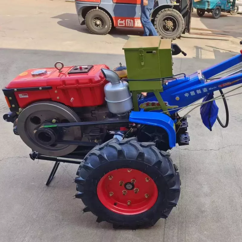 Customized 18hp Agricultural Two-wheel Walk-behind Tractor, Small Rotary Tiller Furrowing Seeding Harvesting Ploughing