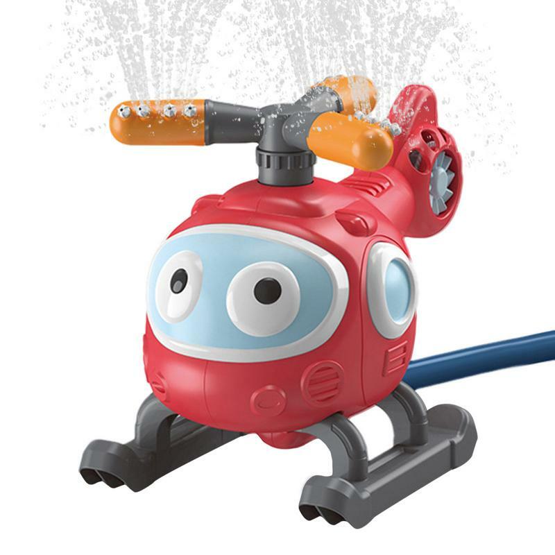 Cartoon Rotating Sprinkler Sprinkler Toy, Brinquedo De Helicóptero De Água, Elevador De Pressão, 45 Graus De Rotação