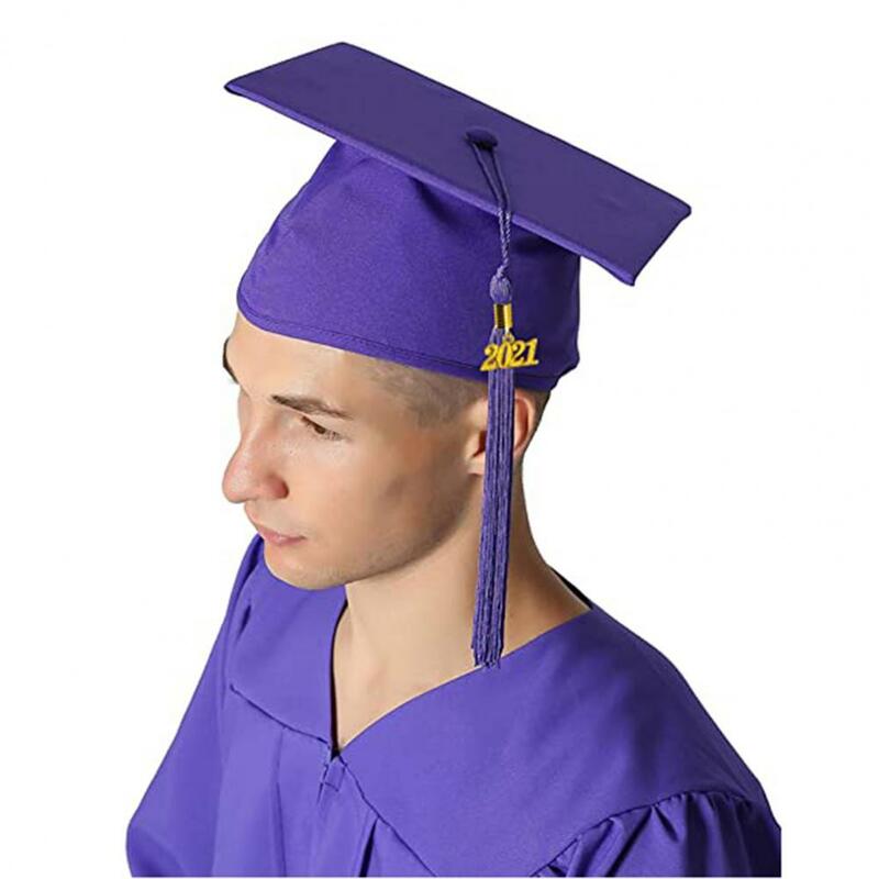 Gown Cap with Tassel Academic Dress Hat Graduation Hat Decorative High School Student Graduation Tassel Cap Bachelor Cap Fedoras