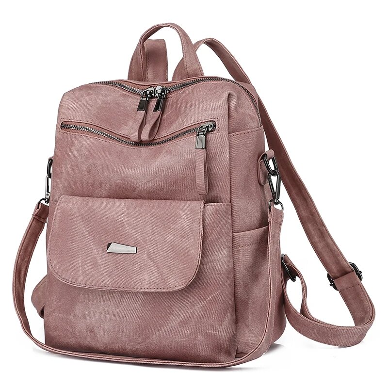 Новинка 2024, женский рюкзак, кожаный рюкзак высокого качества, многофункциональные сумки на плечо, школьные сумки для девочек-подростков, рюкзак, рюкзак
