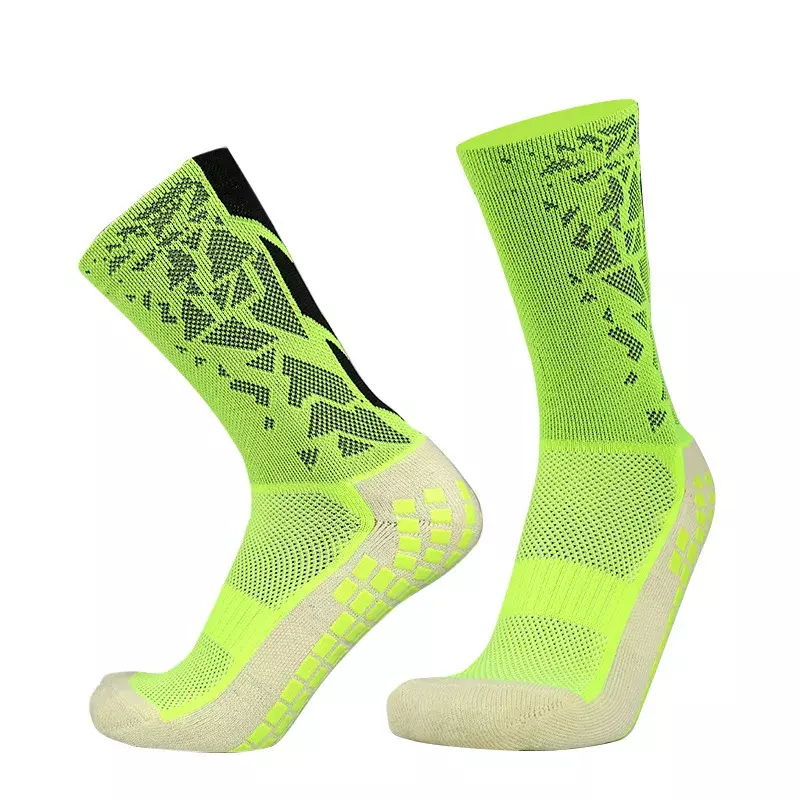 Calcetines de fútbol profesionales de camuflaje para hombre y mujer, medias deportivas transpirables de silicona antideslizantes con agarre