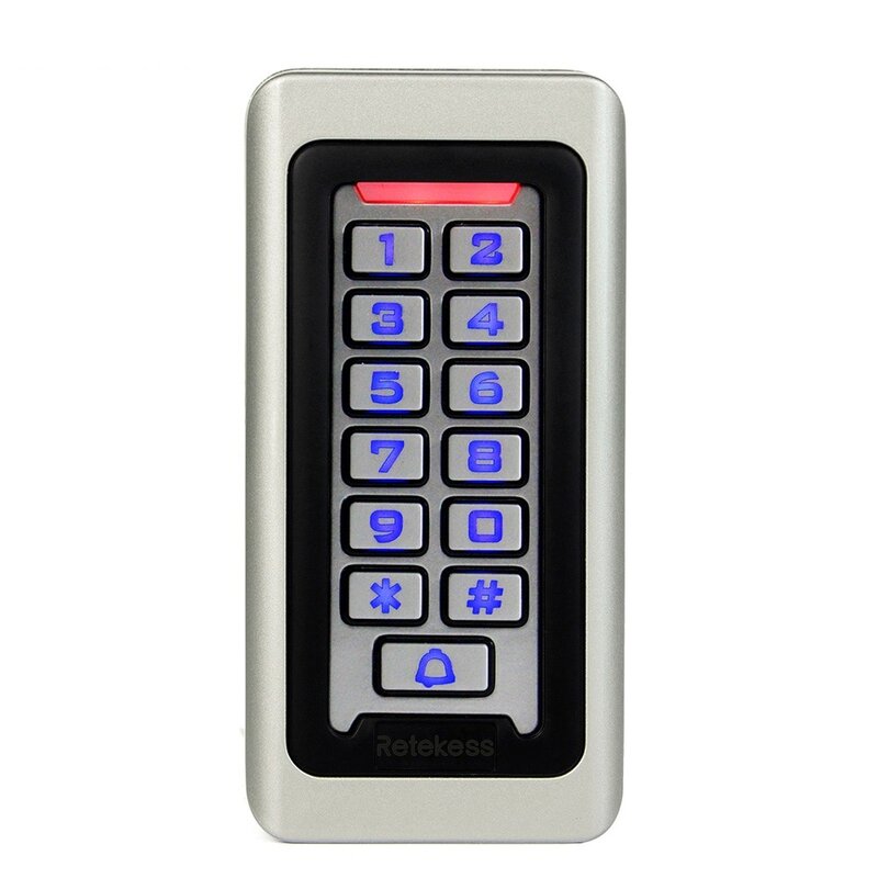 To T-AC03-sistema de Control de acceso de puerta Rfid, tarjeta de proximidad con teclado, resistente al agua IP68, independiente, con 2000 usuarios