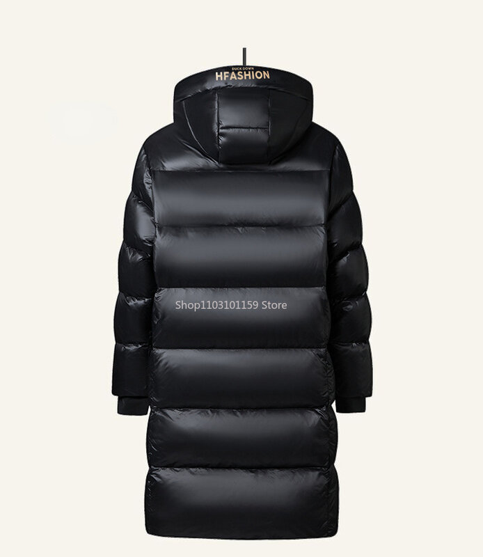 Зимний мужской пуховик высокого качества, утепленное водонепроницаемое теплое пальто, мужское удлиненное однотонное короткое теплое пальто с капюшоном 3XL