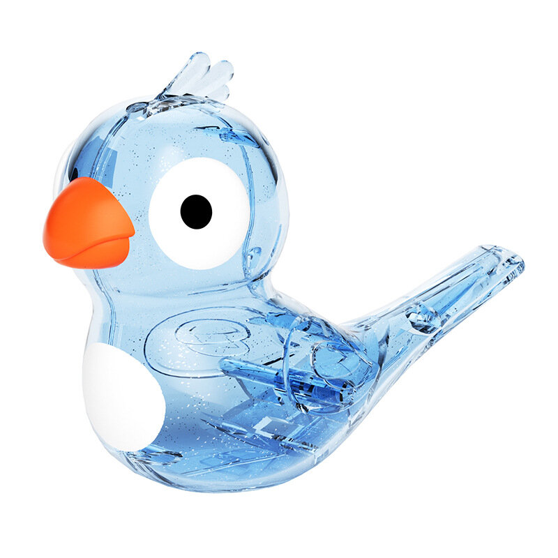 1 Stück niedlichen Cartoon Kinderspiel zeug pfeifen Vögel transparente Kinder Musik instrument Spielzeug mit Wasser hinzugefügt