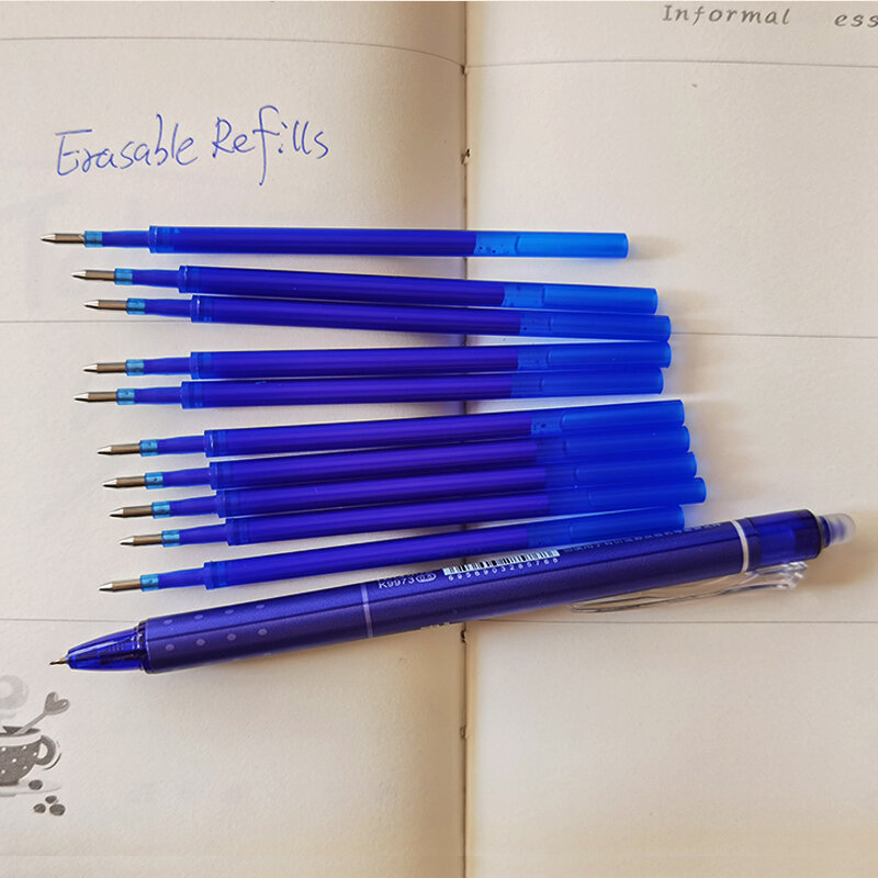 ปุ่ม Erasable ปากกาหมึกเจล0.5มม.ปากกาขนาดใหญ่ Refill เปลี่ยนแท่งล้างทำความสะอาดได้จับโรงเรียนอุปกรณ์สำนักงานเครื่องเขียน