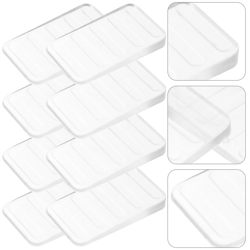8 pezzi di spessori per wc livellatore per elettrodomestici cunei per tavoli da ristorante stabilizzatori da tavolo trasparenti