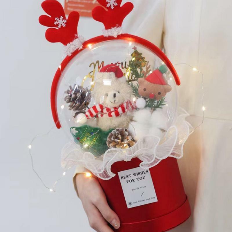 Caja de regalo de ramo de oso lindo, flor de jabón, regalo de Tanabata del Día de San Valentín, muñeca de oso lindo, caja de regalo de flores artificiales, 520