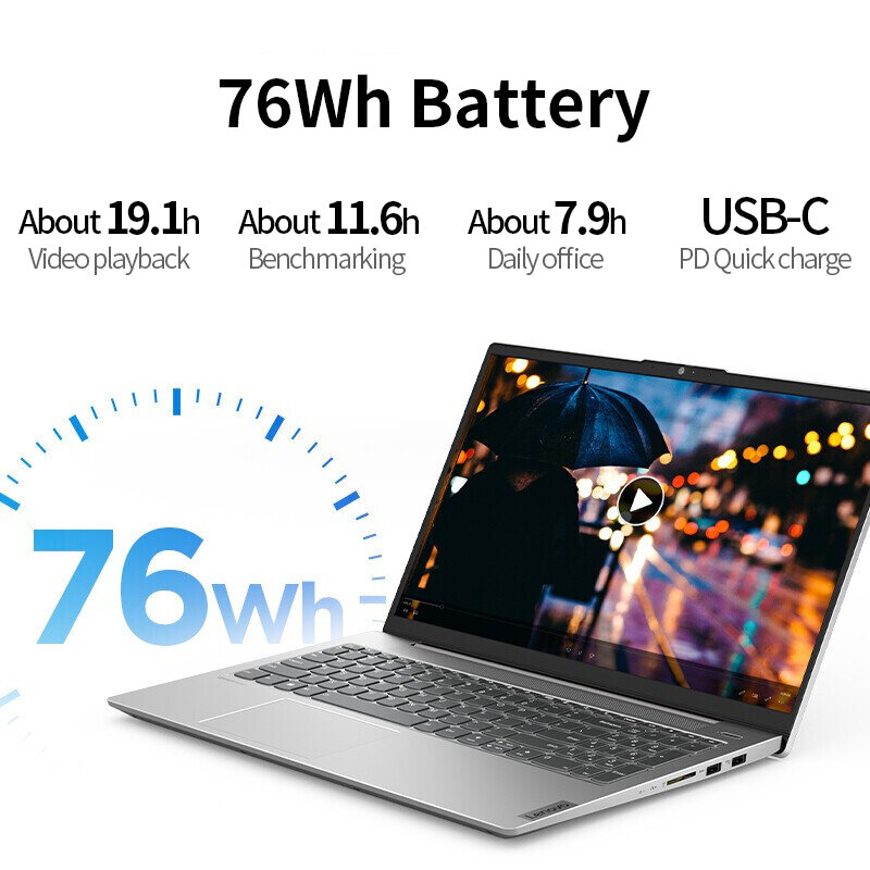Ноутбук Lenovo Xiaoxin Air 15, тонкий ноутбук AMD Ryzen 7 5700 дюйма, R5-5500 Intel Core, i5-1235U 16 Гб RAM, 512 Гб SSD, 14 дюймов, офисный ноутбук