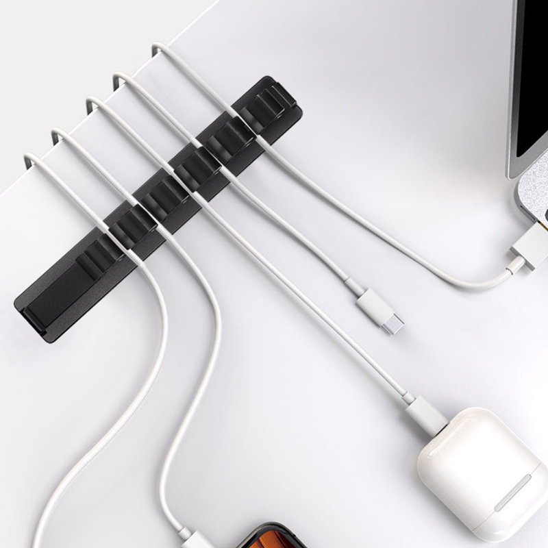5 otworów Organizer na kable USB zacisk kablowy nawijarka do drutu słuchawki uchwyt na słuchawki przewód silikonowy klips linia telefoniczna zarządzanie pulpitem