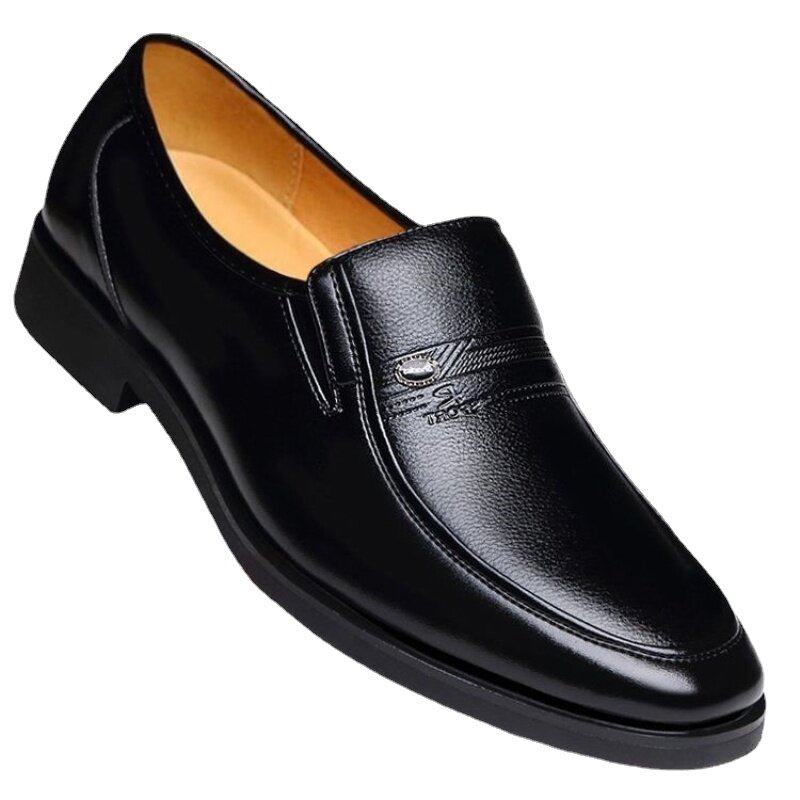 Leather Men Formal Shoes Luxury Brand 2022 Men's Loafers Dress Moccasins Breathable Slip on Black Driving Shoes Plus Size 38-44