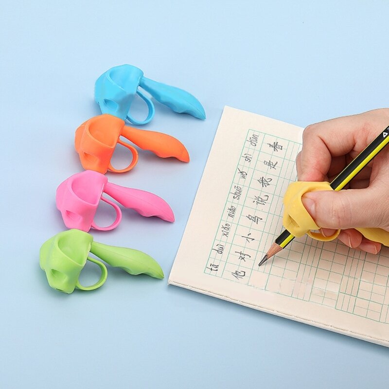 6Pcs Pencil Holder for Righties Lefties Kids Handwriting Posture Correction Silicone Pencil Holder Ergonomic Writing Aid LX9A