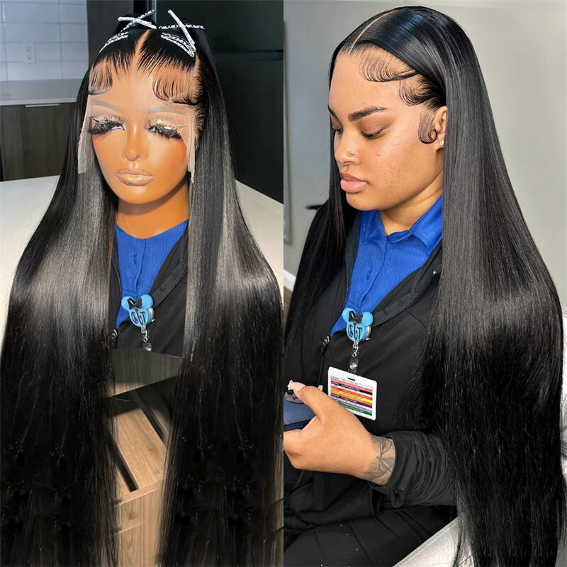 30 Inch 13x4 Lace Frontal Transparent Straight Lace Front Wigs Human Hair Ready To Wear Glueless 4x4 Lace Closure Wig For Women