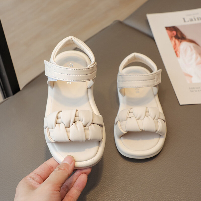 Wysokiej jakości dziewczęce sandały Gladiator słodkie miękkie dzieci buty na plażę moda dla dzieci księżniczka letnia sandały sportowe rozmiar 26-36