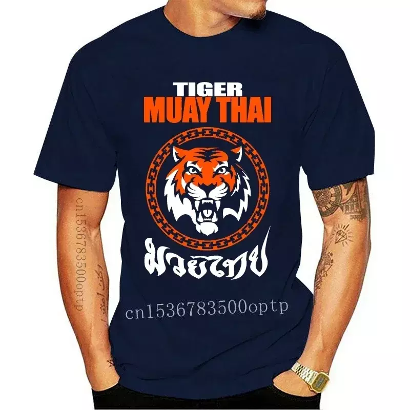 B6377   Short Sleeve Cotton Custom tiger muay thai 3 thailand martial art Shirts Screen Printed Team Where To Buy T Shirts