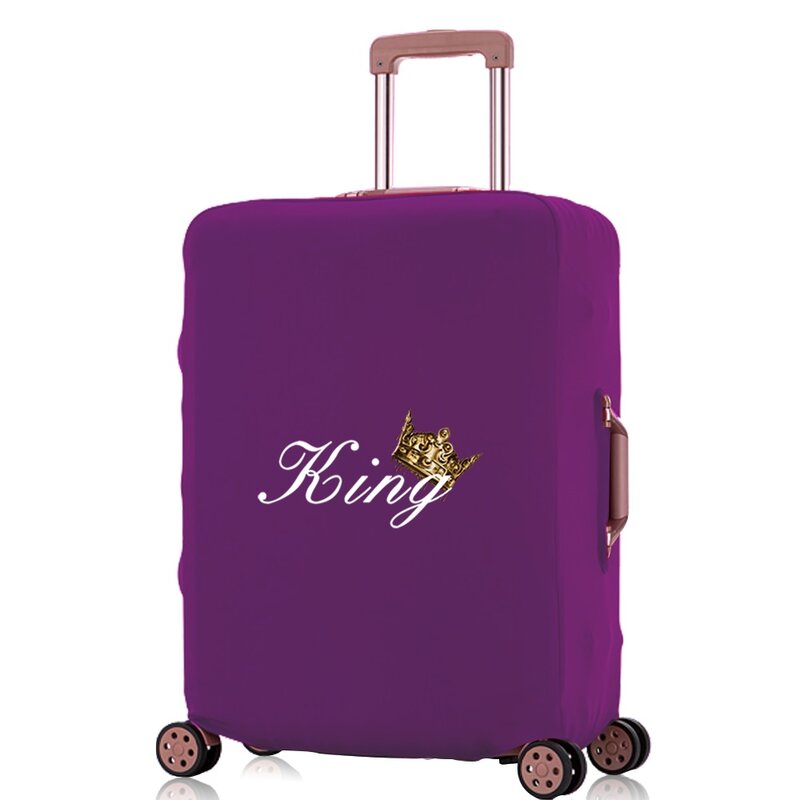 Эластичный пылезащитный чехол для чемодана для путешествий, защитный чехол для чемодана на колесиках диагональю 18-32 дюйма, аксессуары для путешествий с принтом чехол King