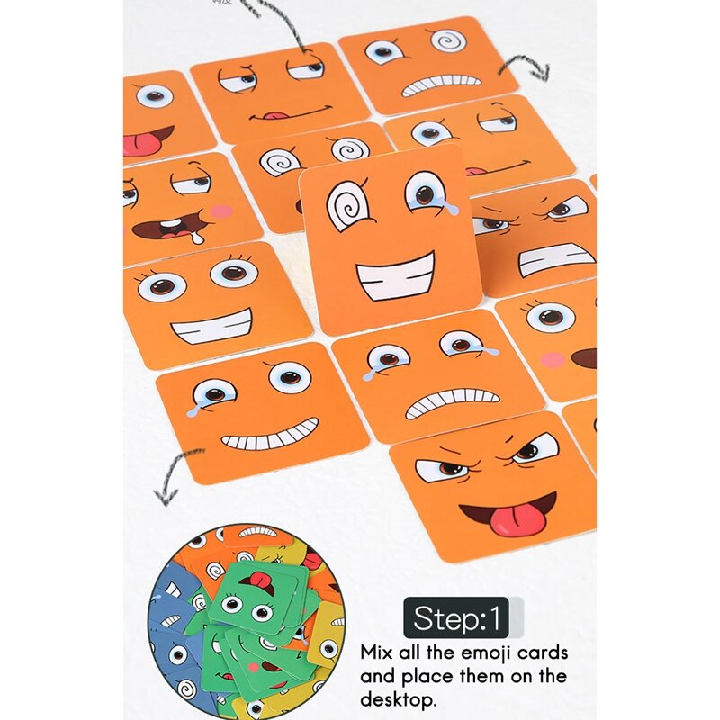 Puzzle di espressione in legno gioco educativo educativo giocattoli che cambiano il viso blocchi di Volume cubico giocattoli