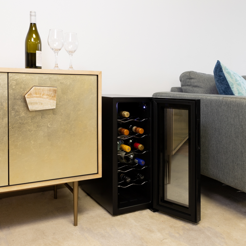 Koolatron Refrigerador independente vinho, Wine Cellar Frigorífico, Tabletop, 12 Garrafa