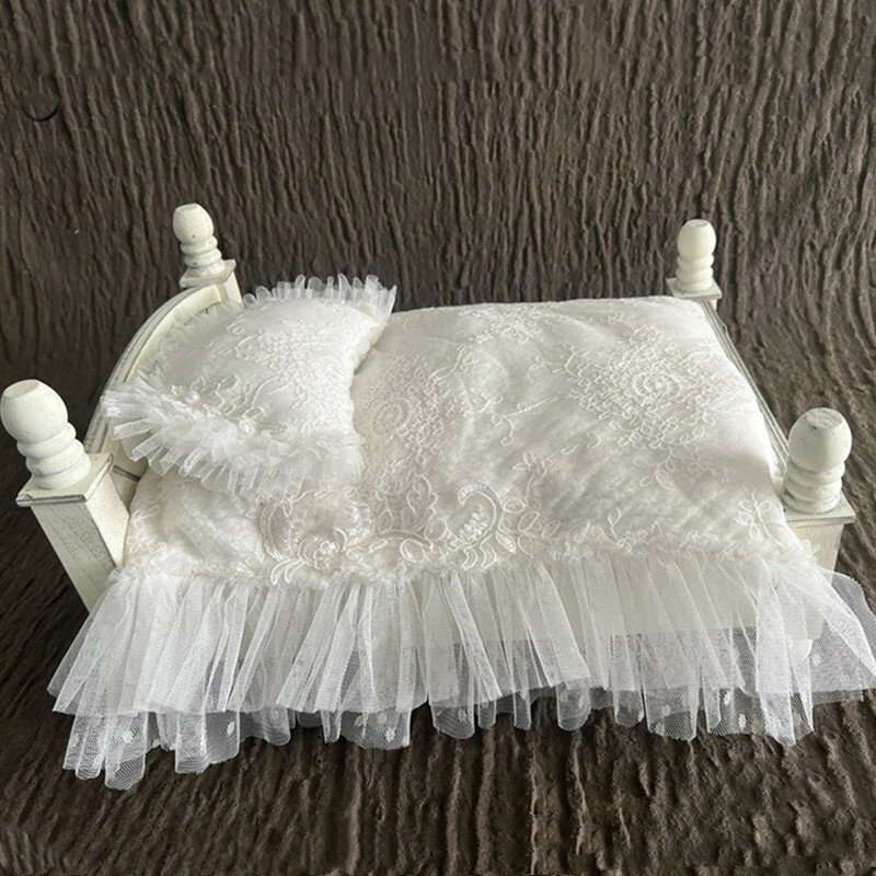 Łóżko dla noworodka rekwizyty fotograficzne materac, wypełniacz kosz na niemowlę do sesja zdjęciowa rekwizytu