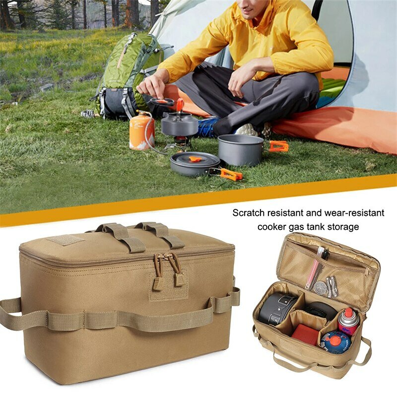 Outdoor Camping Gastank Aufbewahrung tasche große Kapazität Boden Nagel Werkzeug tasche Gas Kanister Picknick Kochgeschirr Utensilien Kit Tasche
