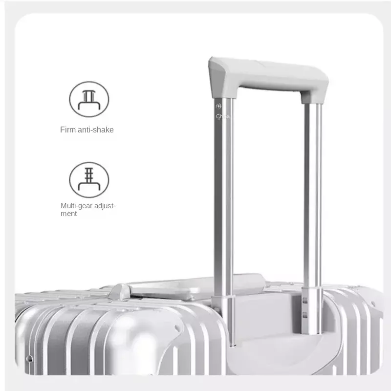 Valigia Trolley in lega di alluminio-magnesio valigia d'imbarco con ruote spedizione gratuita 20 24 26 29 pollici valigie promozionali