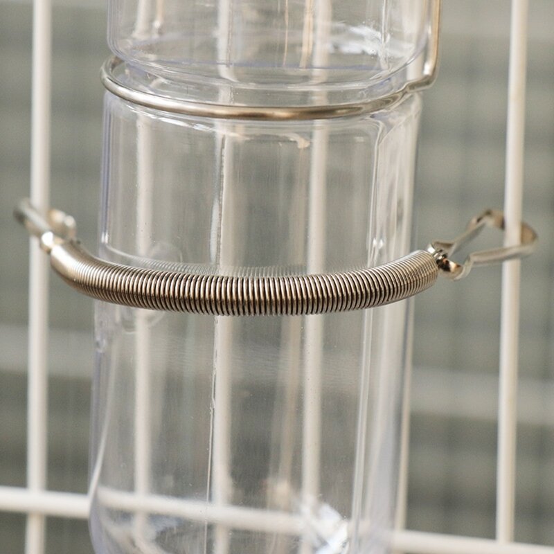 Metal Spring with 2 Clips Stainless Steel Fixing Water Dispenser for Bunny