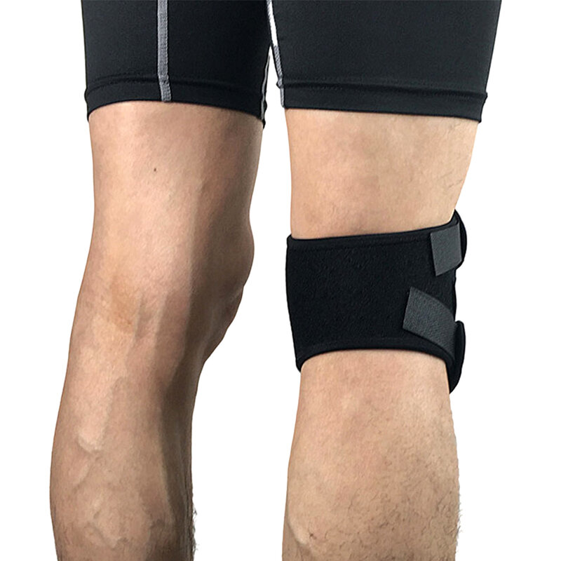 1 Buah Penopang Bantalan Lutut Neoprene Tali Lutut Patella Dapat Disesuaikan untuk Lari Arthritis Jumper Tenis Bola Basket Pereda Nyeri Lutut