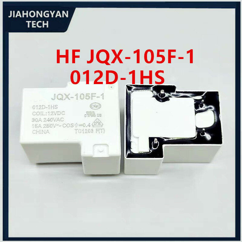 2PCS 5PCS HF-JQX-105F-1 012D-1HS JQX-105F-1 024D-1HS un groupe de 12V24V 30A normalement ouvert