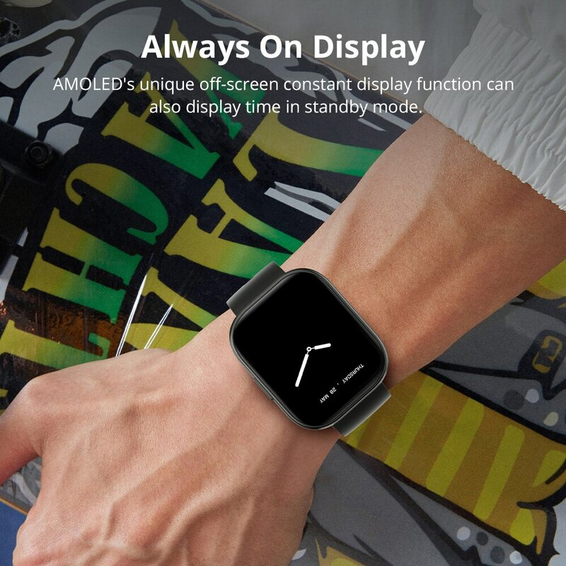 COLMI P68 Smartwatch schermo AMOLED da 2.04 ''100 modalità sportive supporto per la durata della batteria di 7 giorni sempre sul Display Smart Watch uomo donna