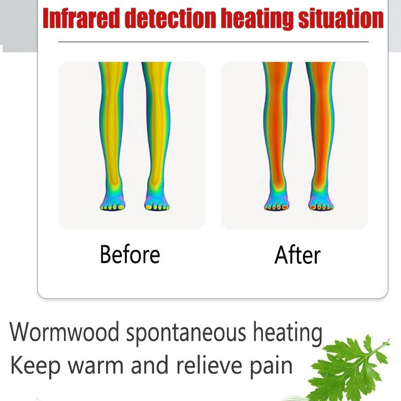 Wormwood ذاتية التدفئة الركبة الأكمام التهاب المفاصل علاج للركبة منصات ماكينة ليزر لتخفيف ألم المفاصل مطاطا نيباد دعامة الركبة الساق كم يلتف