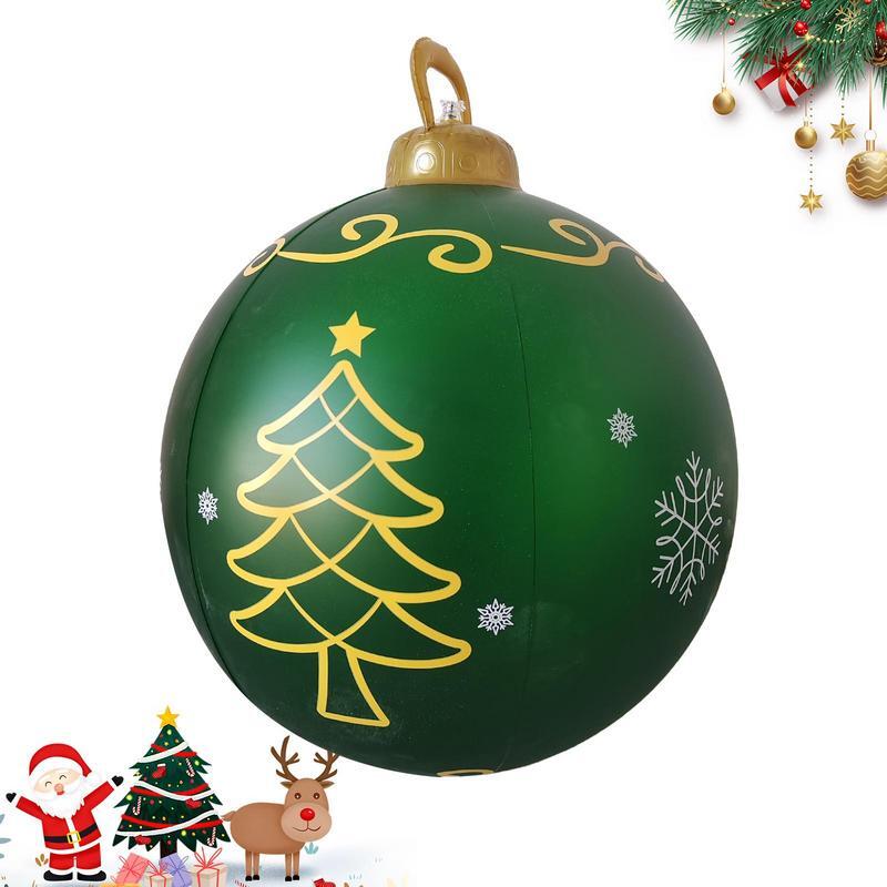 Bola De Natal Inflável Impermeável Decoração De Pátio Árvore De Natal Melhor Bola De Brinquedo Sem Luz Adereços Decorativos Do Partido