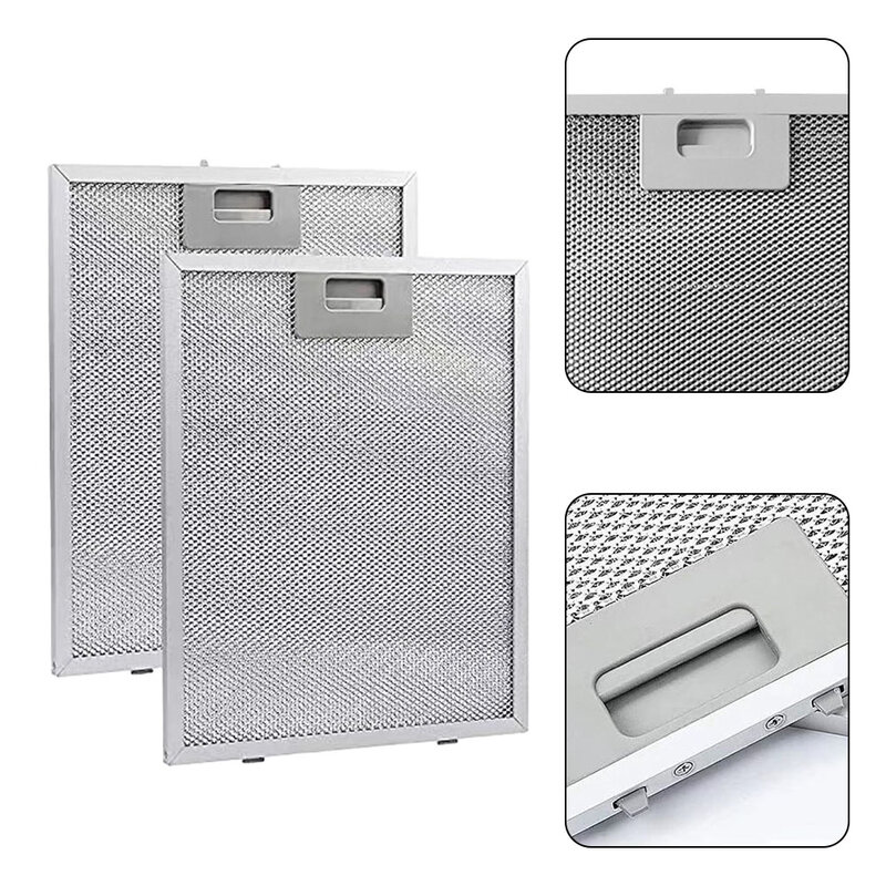 1 Pcs Cooker Hood Filter 320*260*9mm Stainless Steel Metal Mesh Extractor Vent Filter Range Hood Vents Replacement Accessories
