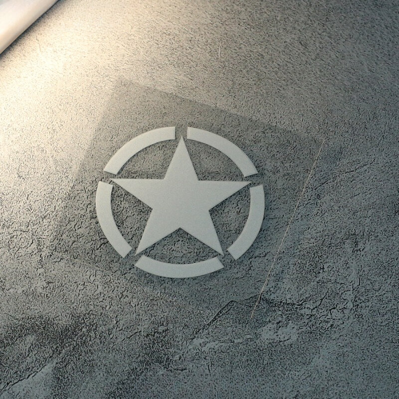 Adesivi Refit stella a cinque punte dell'esercito corpo del motociclo Logo creativo casco da corsa parafango paraurti serbatoio decalcomanie militari impermeabili